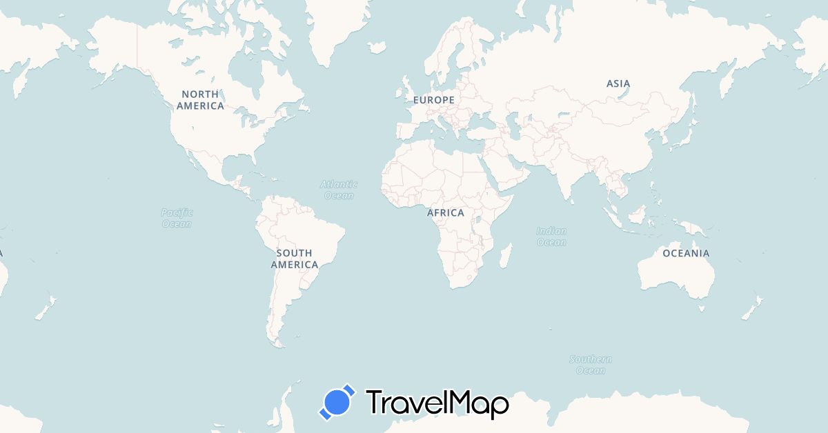 TravelMap itinerary: driving, bus, plane, hiking, boat, hitchhiking in United Arab Emirates, Australia, Bolivia, Brazil, Chile, Cape Verde, Germany, Ecuador, Spain, France, French Guiana, Japan, Cambodia, Laos, Martinique, New Zealand, Peru, Poland, Portugal, Singapore, Vietnam (Africa, Asia, Europe, North America, Oceania, South America)